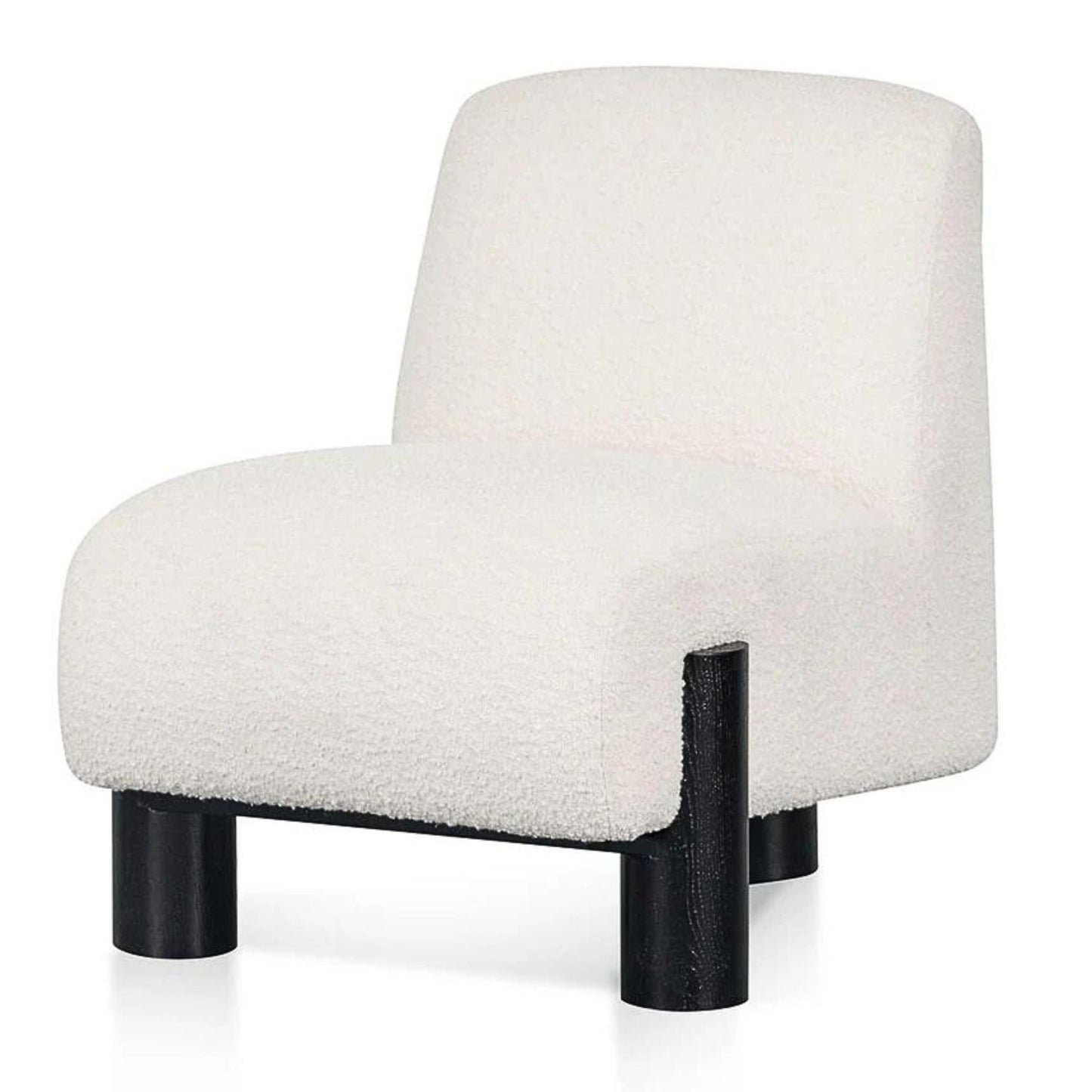 Lumina Ivory White Boucle Lounge Chair