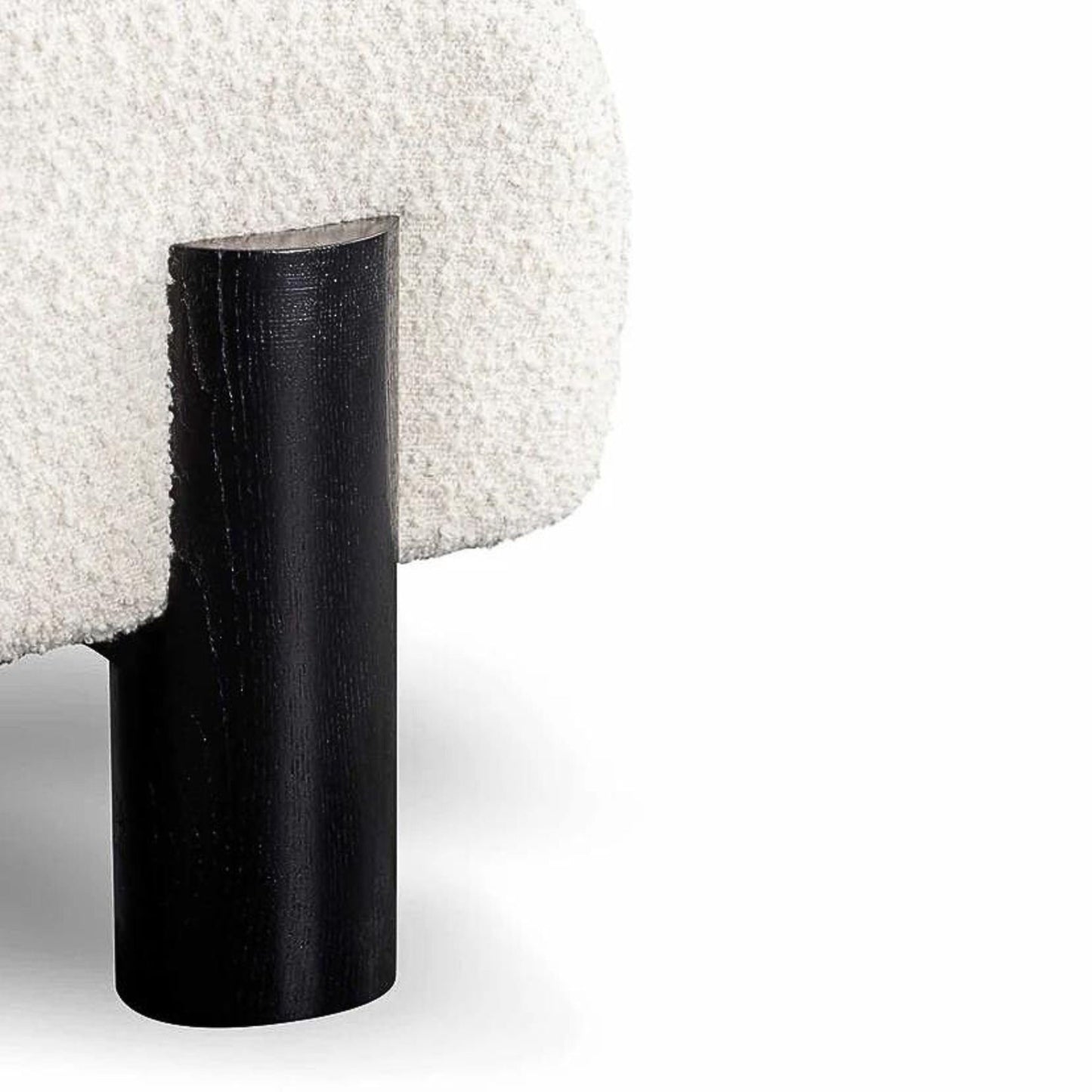 Lumina Ivory White Boucle Lounge Chair