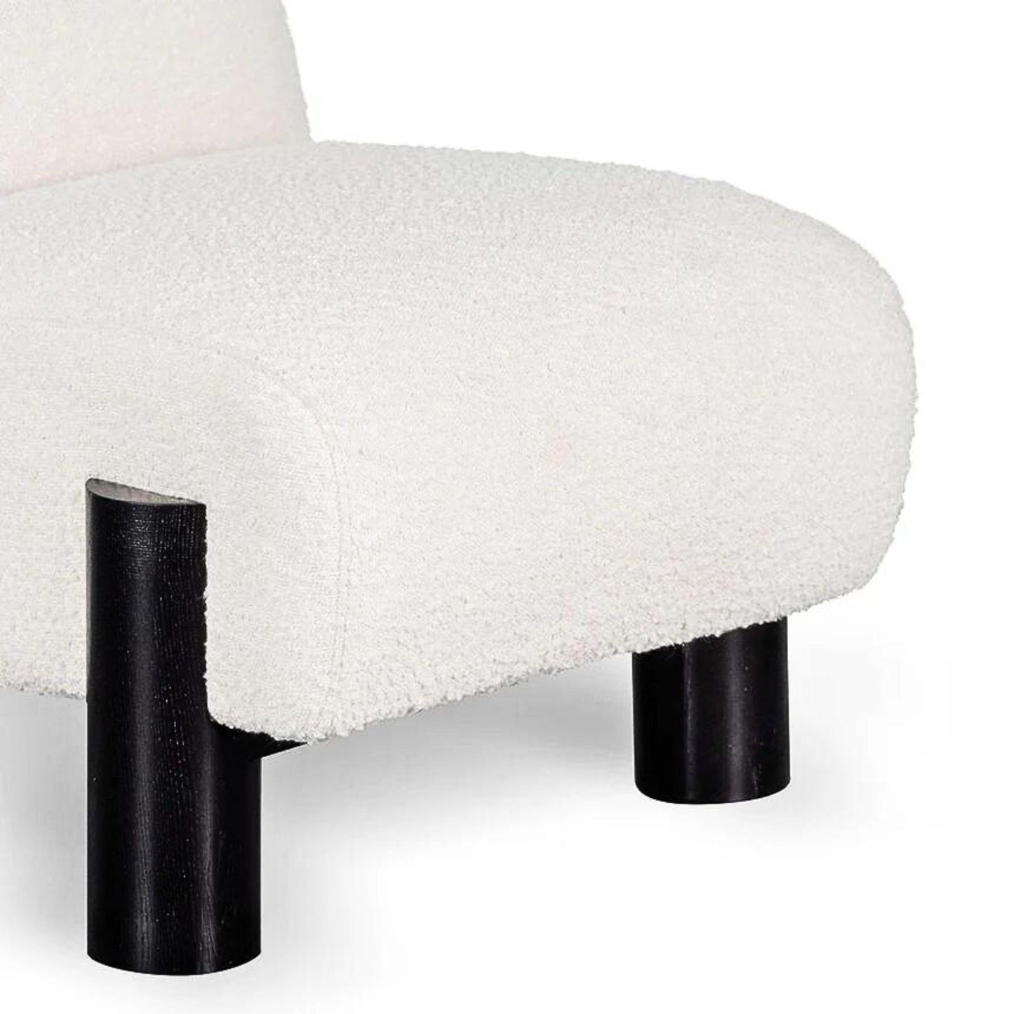 Lumina Ivory White Boucle Lounge Chair