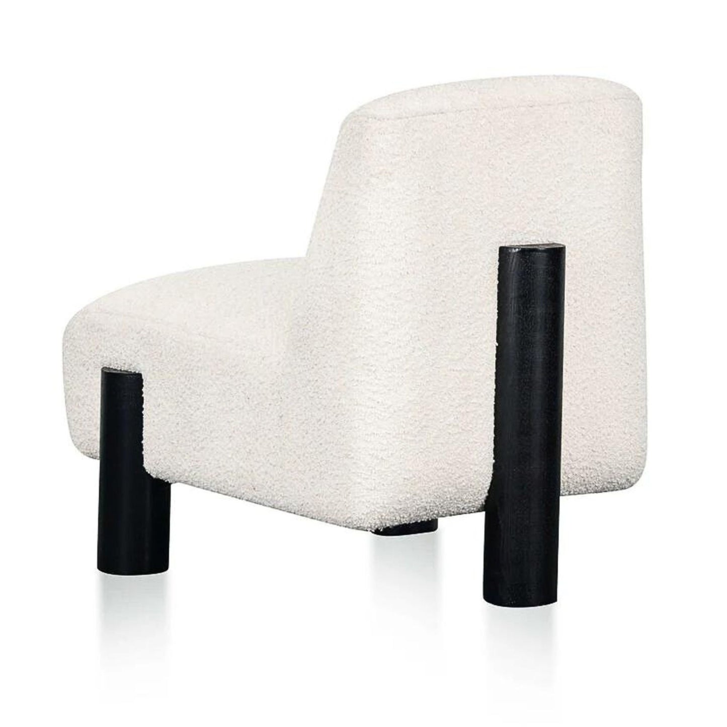 Lumina Ivory White Boucle Lounge Chair
