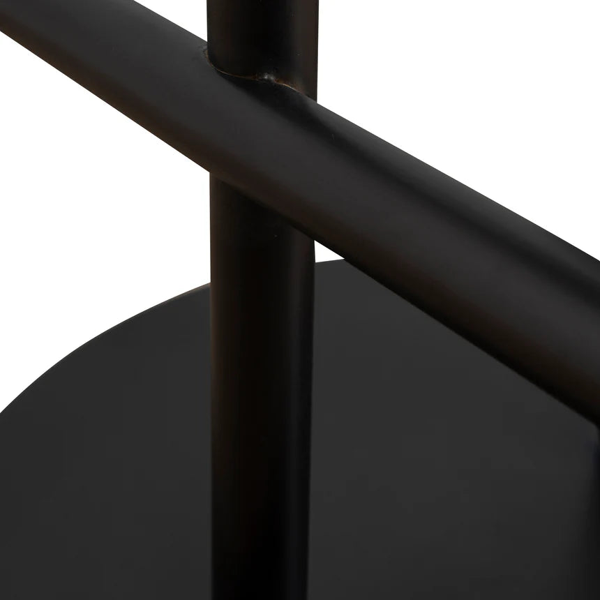 Blackburn Black and Dark Grey Boucle Bar Stool