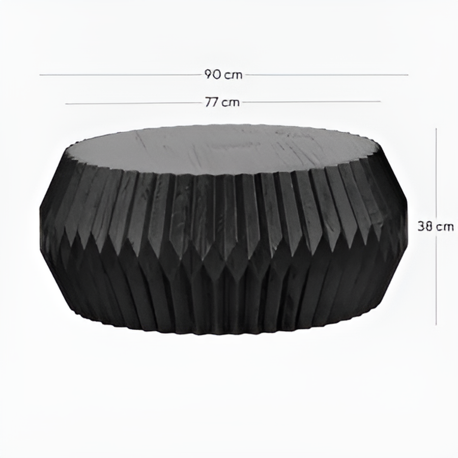 Enigma Black Round Coffee Table