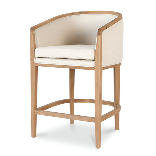Fairfield | Coastal Mid Century Light Beige Bar Stool