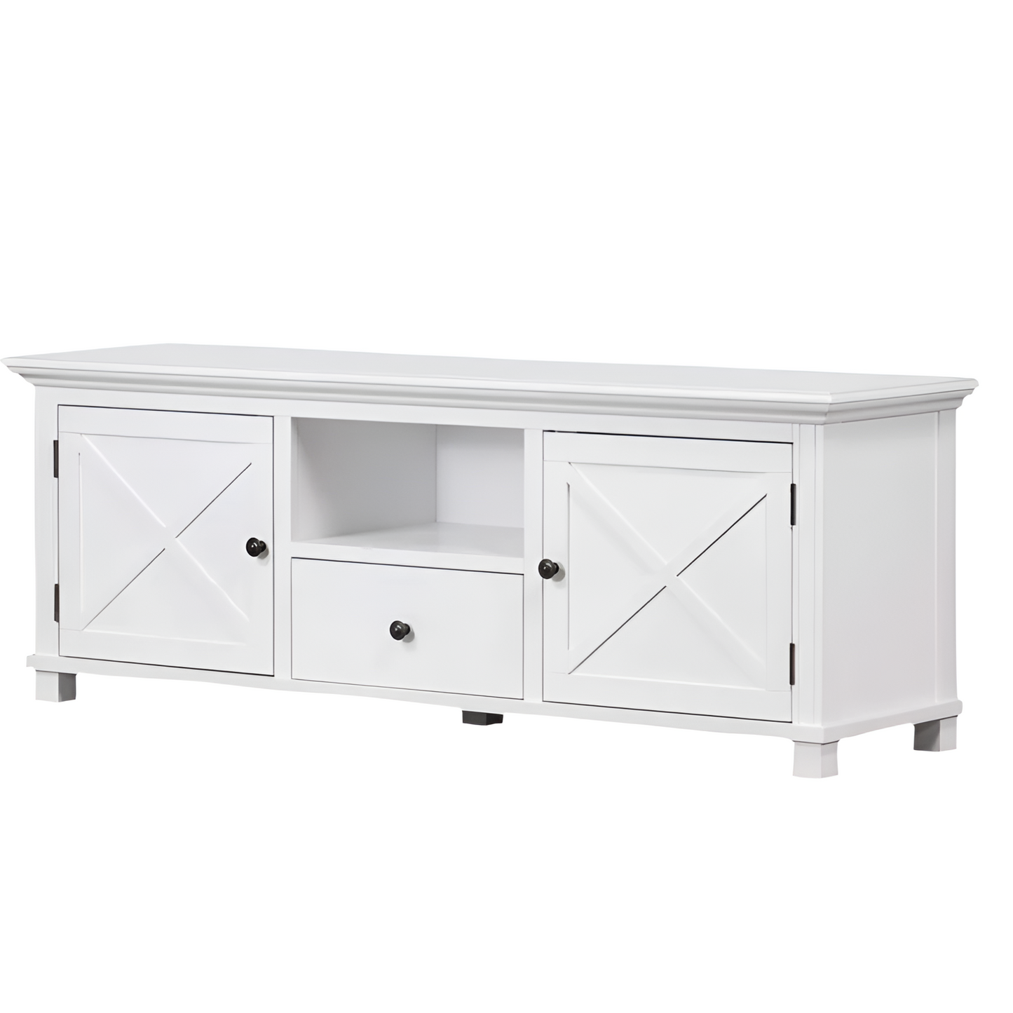 Sorrento Hamptons Entertainment Unit White, 1.7m