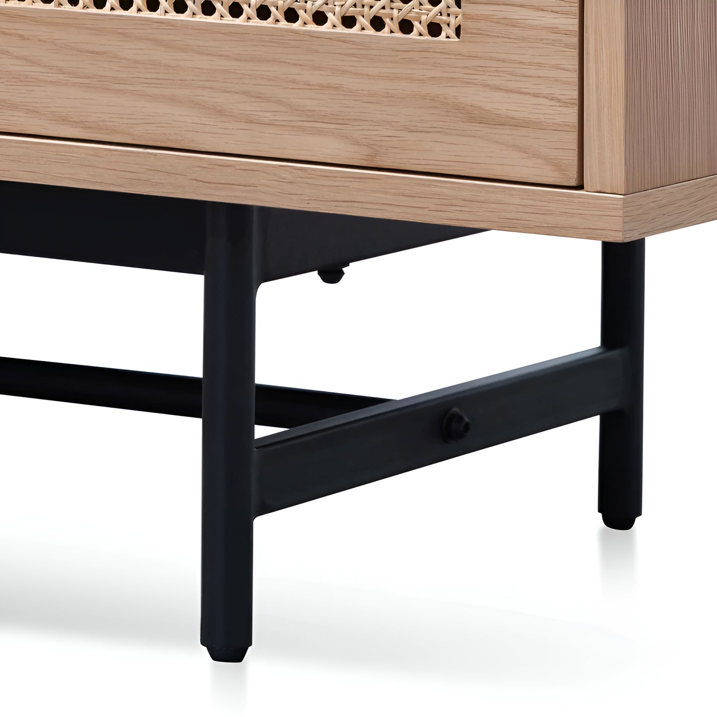 Ivanhoe Natural Oak and Rattan Entertainment Unit, 2m