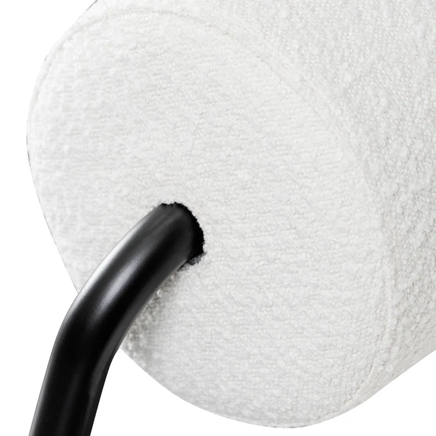 Vortex White Boucle Lounge Chair