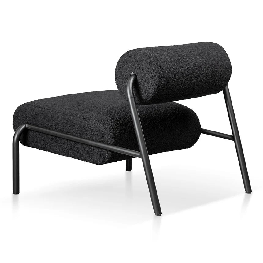 Vortex Black Boucle Lounge Chair