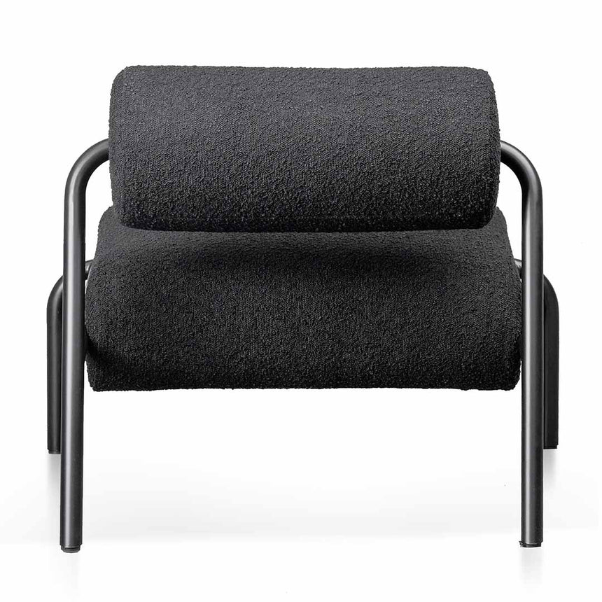 Vortex Black Boucle Lounge Chair