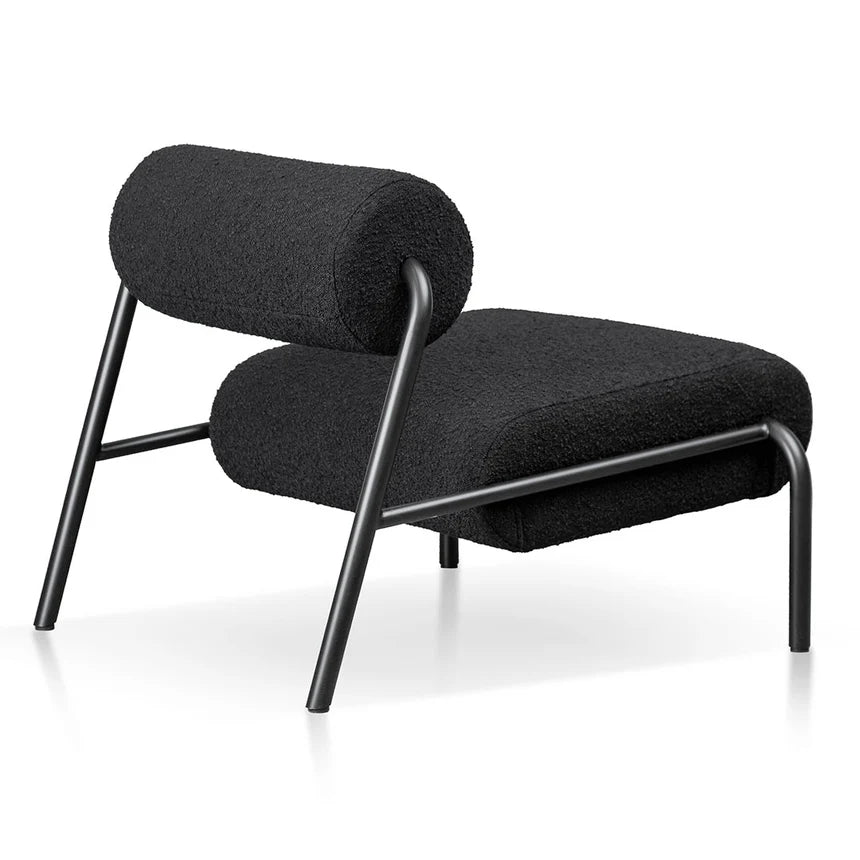 Vortex Black Boucle Lounge Chair