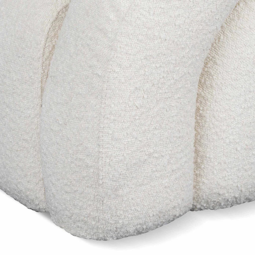 Elara White Boucle Armchair