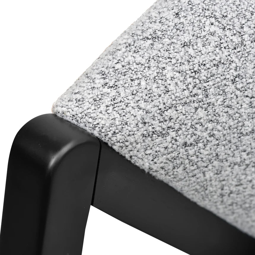 Devon Light Grey Fabric Armchair with Black Legs