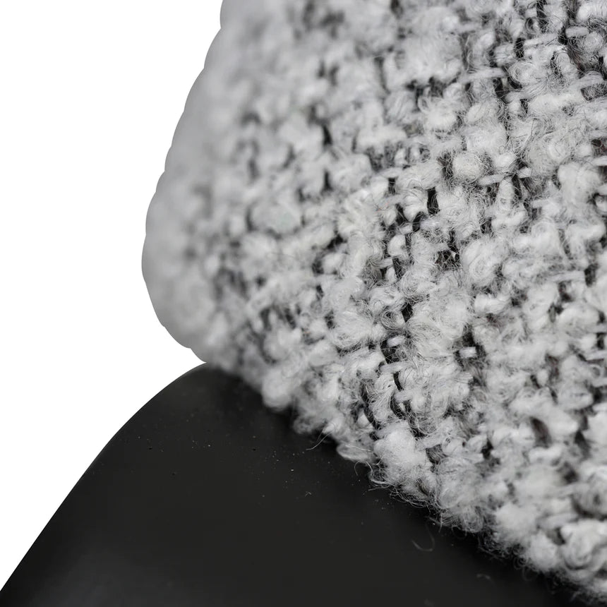 Devon Light Grey Fabric Armchair with Black Legs