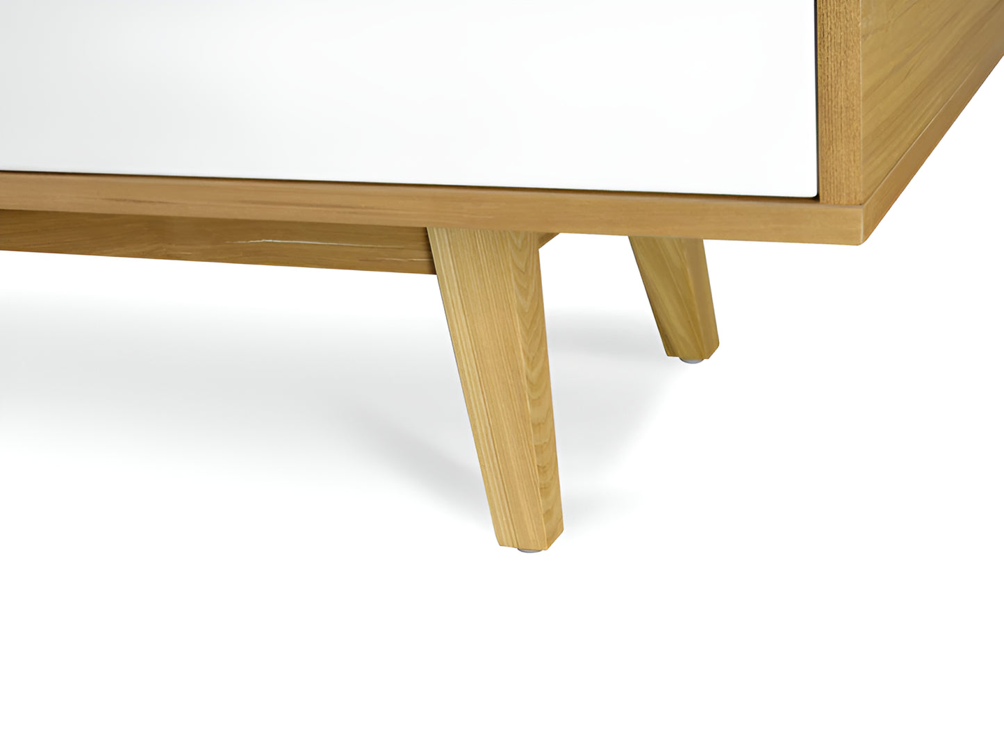 Lund Natural and White TV Unit, 2.1m, Lowline