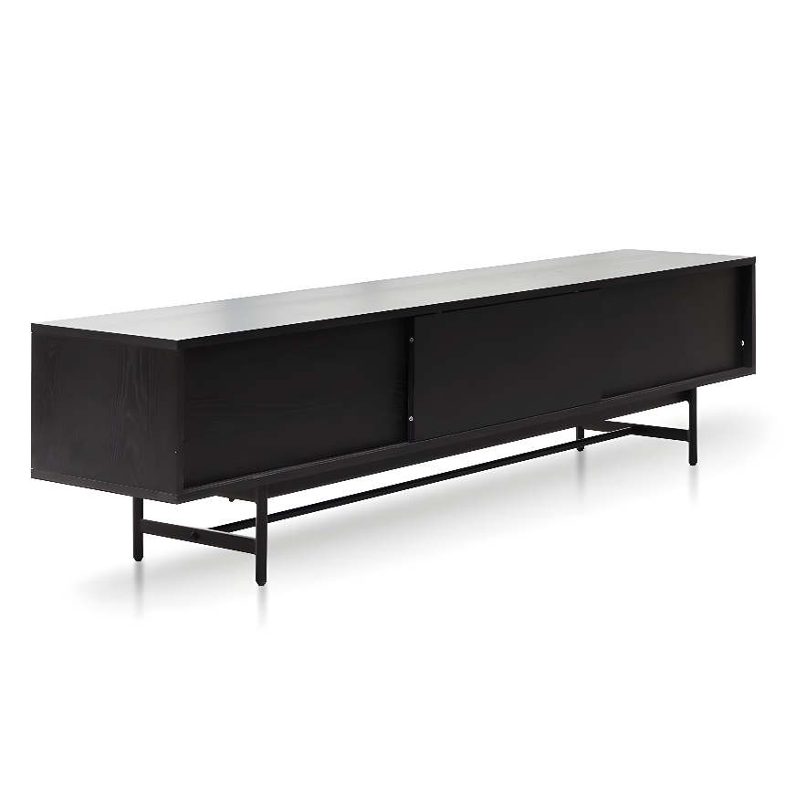 Nola Full Black Entertainment Unit, 2.1m