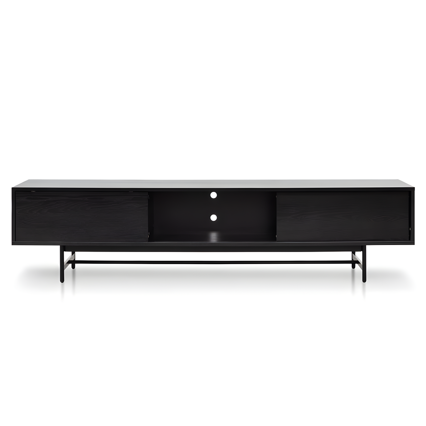 Nola Full Black Entertainment Unit, 2.1m