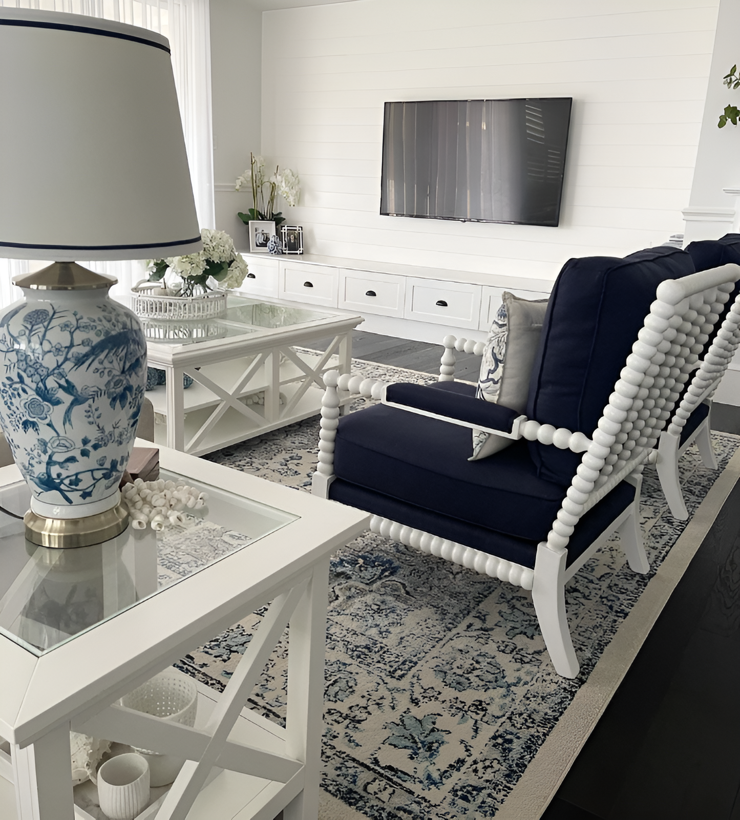 Sorrento Hamptons Square Coffee Table White, 120cm