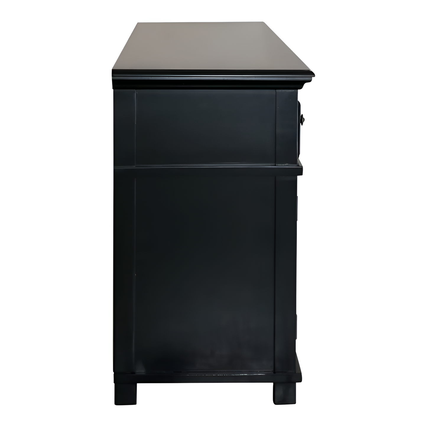 Sorrento 4 Door Hamptons Buffet Black, 188cm