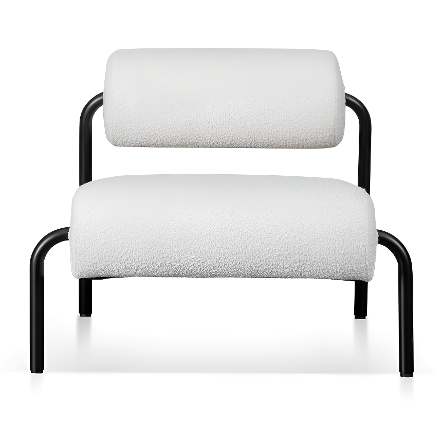 Vortex White Boucle Lounge Chair