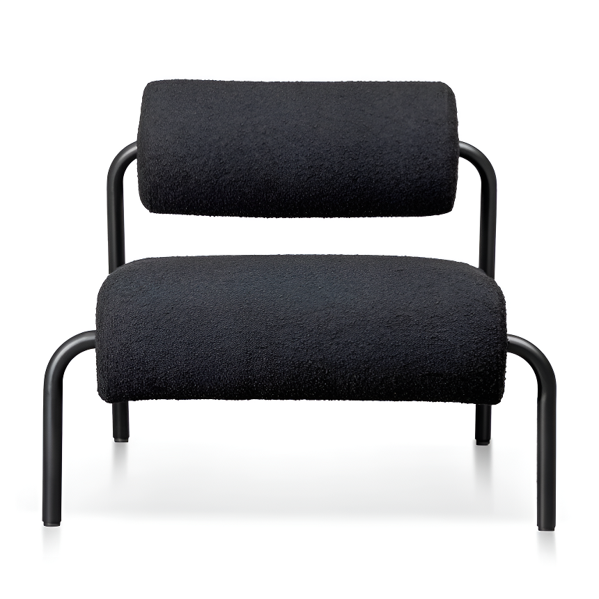 Vortex Black Boucle Lounge Chair