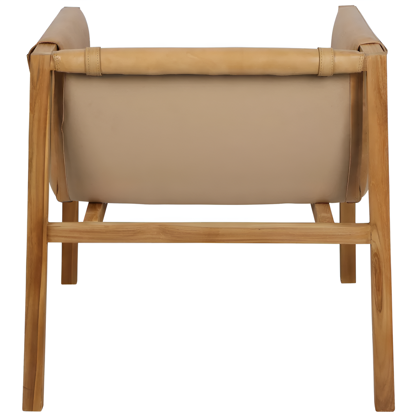 Zayne Leather and Teak Chair