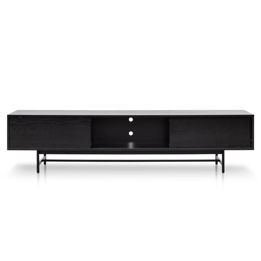 Nola Full Black Entertainment Unit, 2.1m