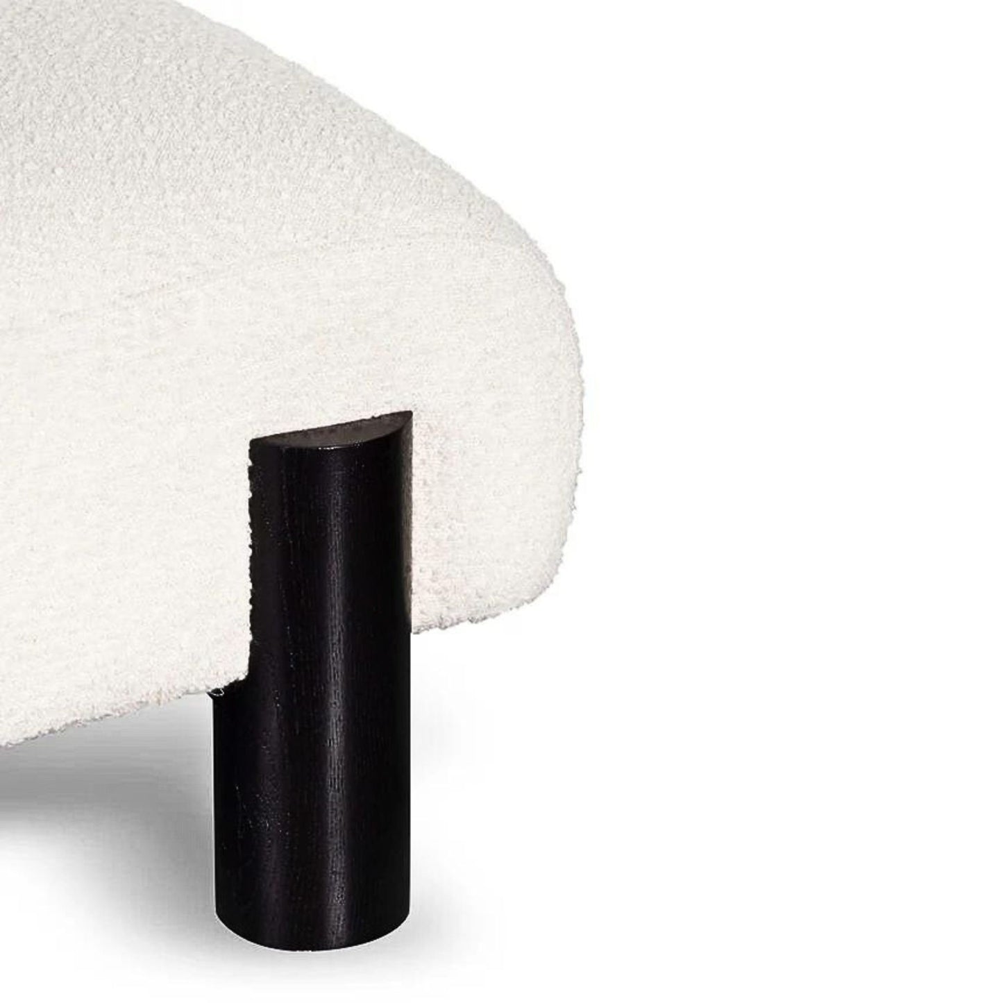 Lumina Ivory White Boucle Lounge Chair