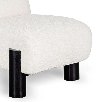 Lumina Ivory White Boucle Lounge Chair
