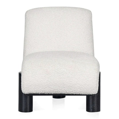 Lumina Ivory White Boucle Lounge Chair