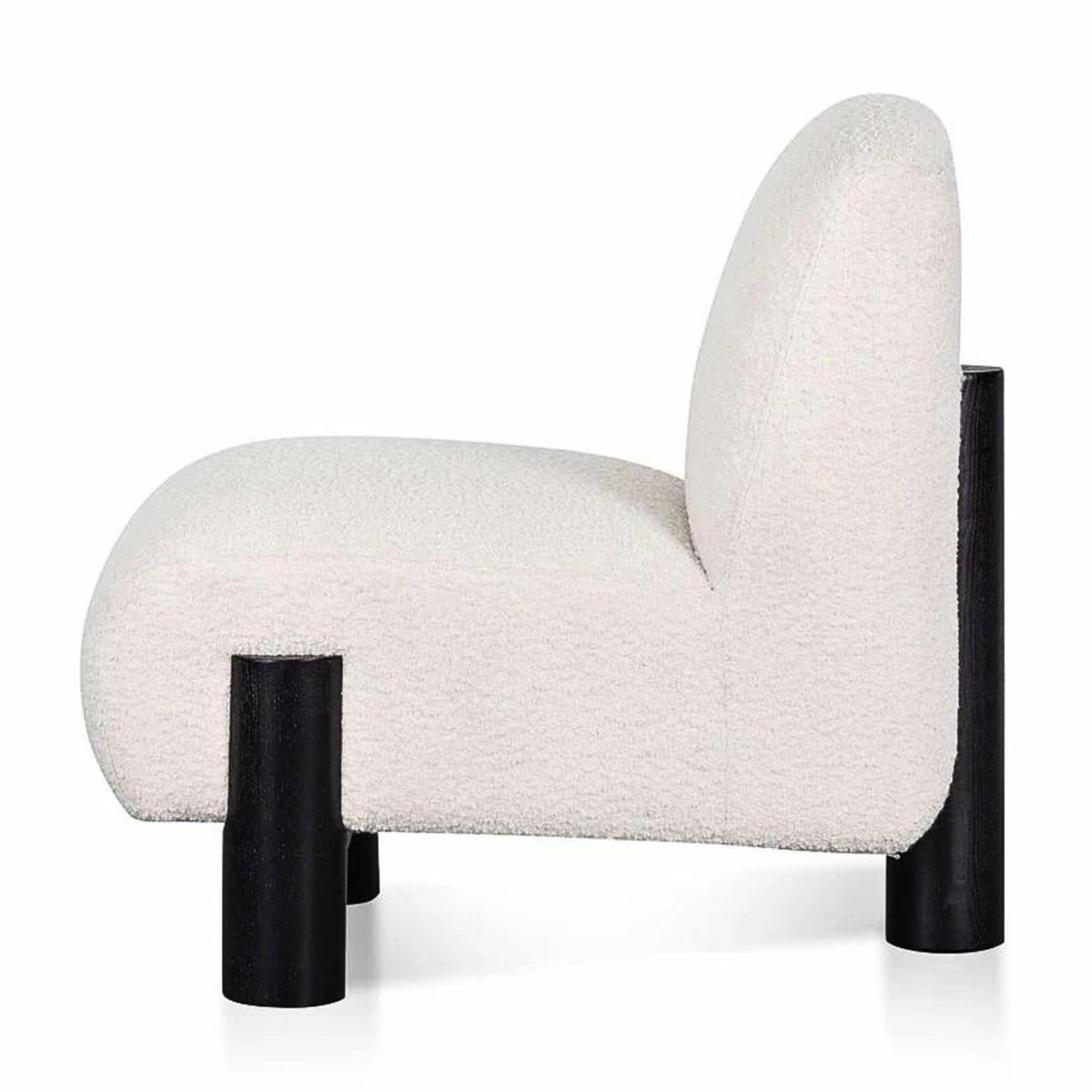 Lumina Ivory White Boucle Lounge Chair