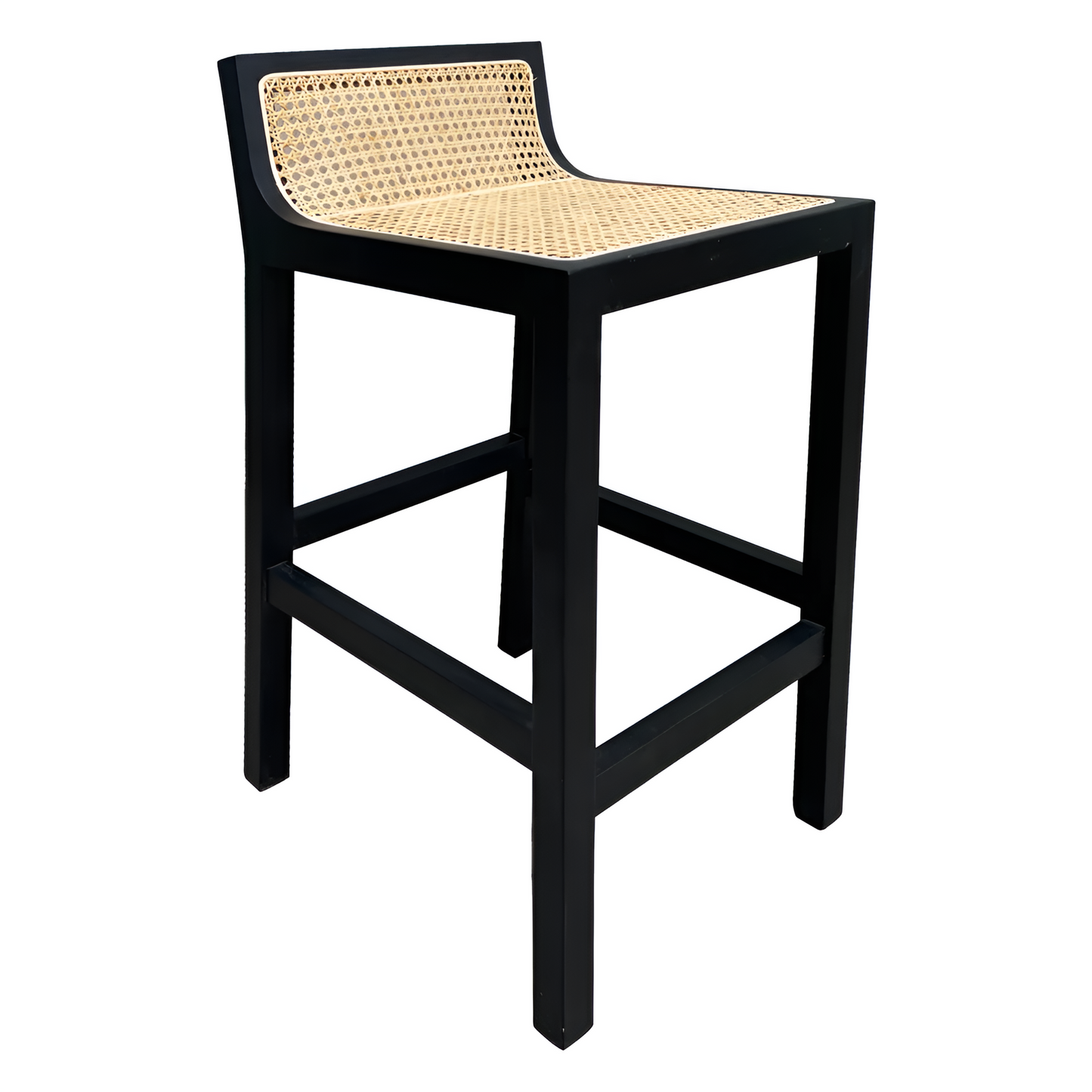Amalfi Black Elm Wood Bar Stool