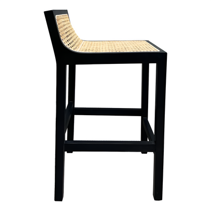 Amalfi Black Elm Wood Bar Stool