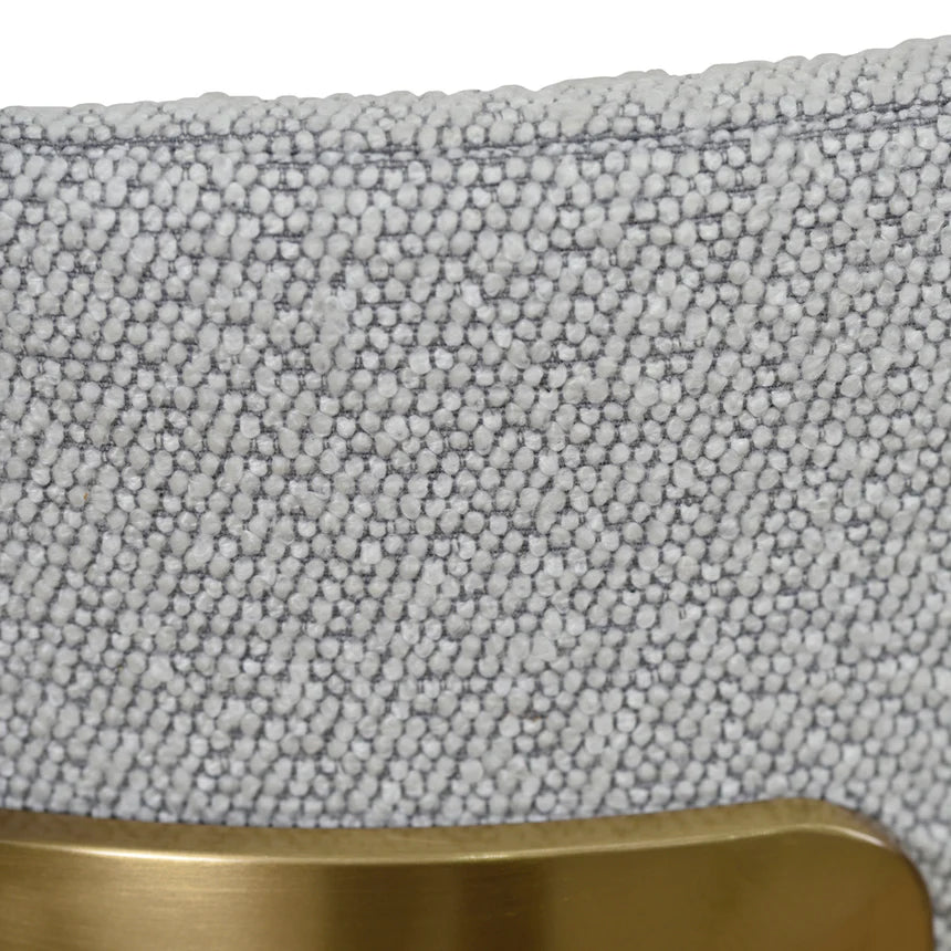 Ellis Grey Boucle and Brushed Gold Bar Stool