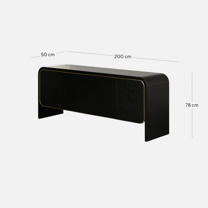 Brooklyn Textured Espresso Black Buffet, 2m