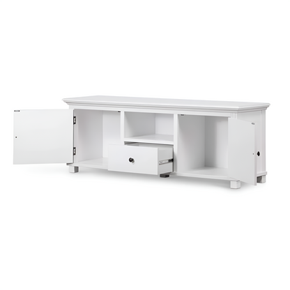 Sorrento Hamptons Entertainment Unit White, 1.7m