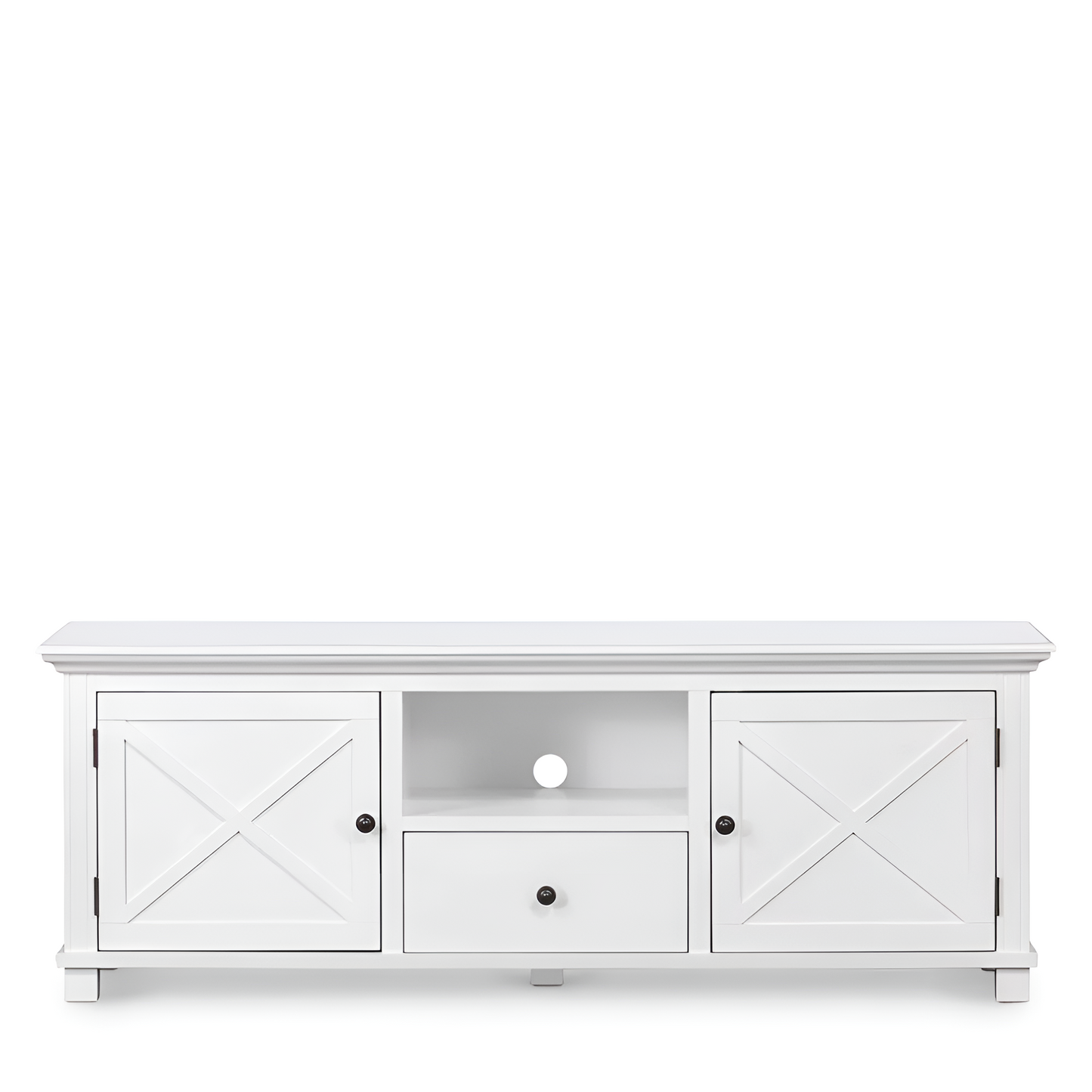 Sorrento Hamptons Entertainment Unit White, 1.7m
