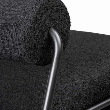 Vortex Black Boucle Lounge Chair