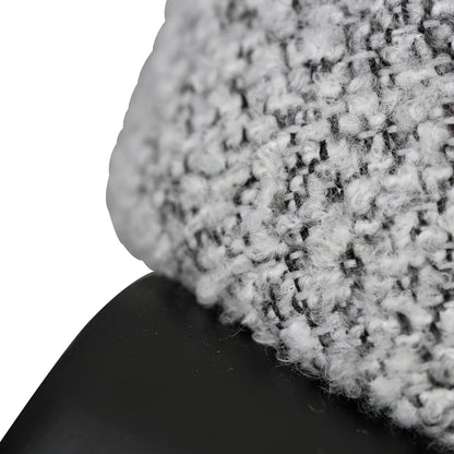Devon Light Grey Fabric Armchair with Black Legs