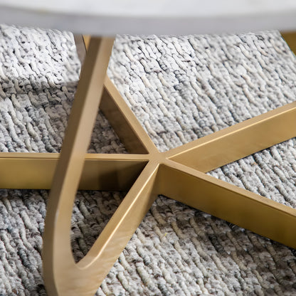Moorgate Marble and Brass Coffee Table