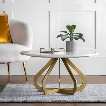 Moorgate Marble and Brass Coffee Table