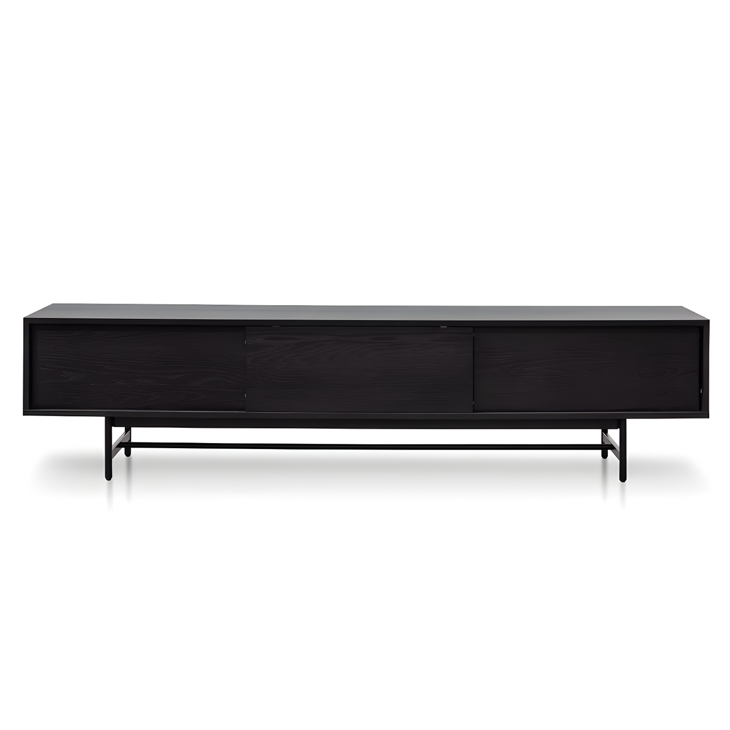 Nola Full Black Entertainment Unit, 2.1m