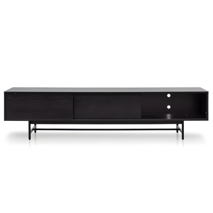 Nola Full Black Entertainment Unit, 2.1m