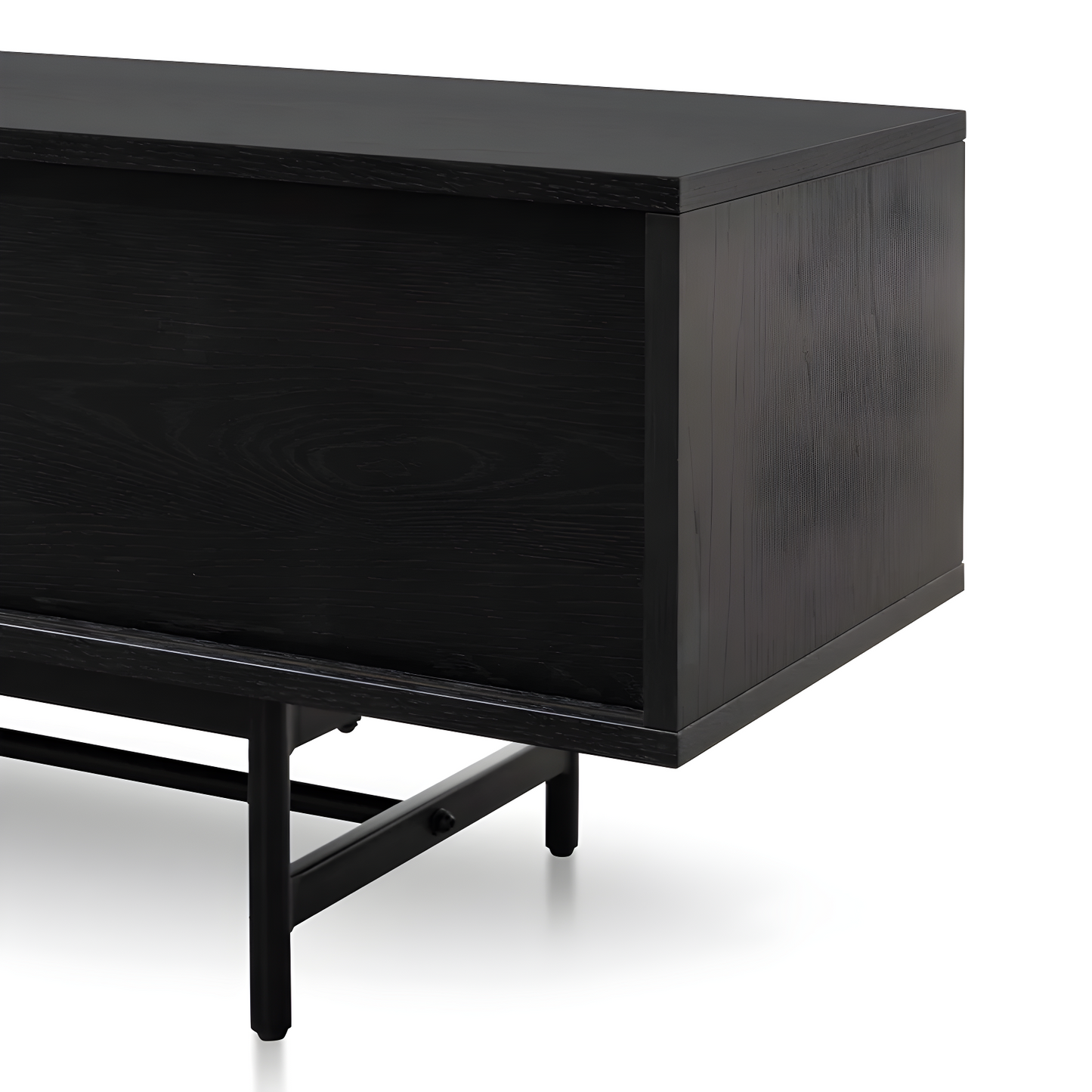 Nola Full Black Entertainment Unit, 2.1m