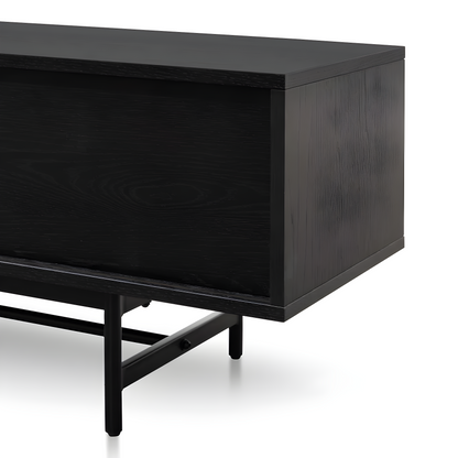 Nola Full Black Entertainment Unit, 2.1m