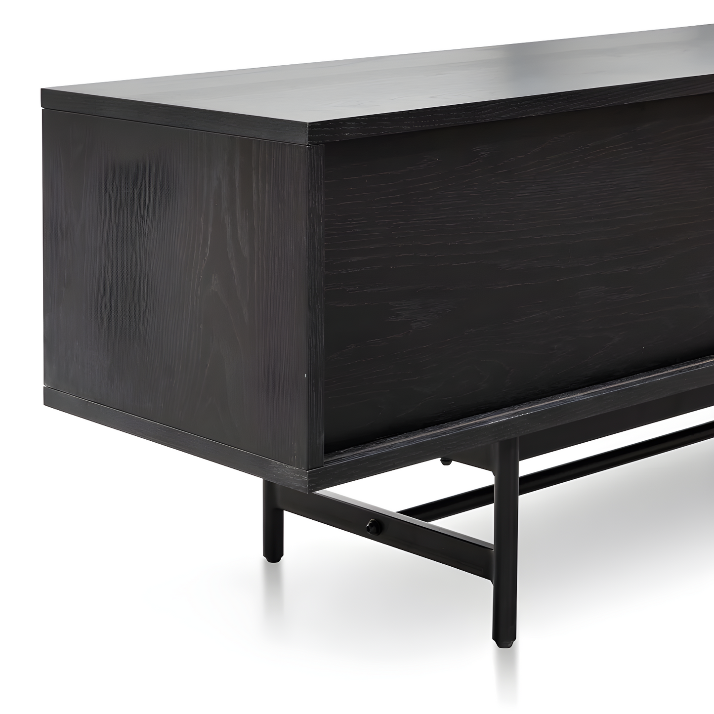 Nola Full Black Entertainment Unit, 2.1m