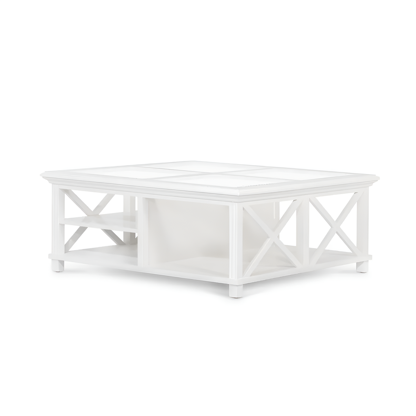 Sorrento Hamptons Square Coffee Table White, 120cm