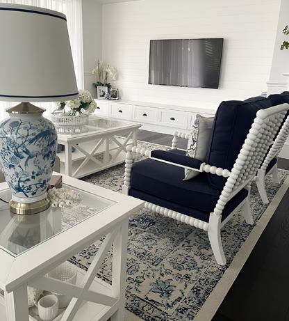 Sorrento Hamptons Square Coffee Table White, 120cm