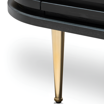 Stockholm Textured Black and Brass Buffet, 2.2m