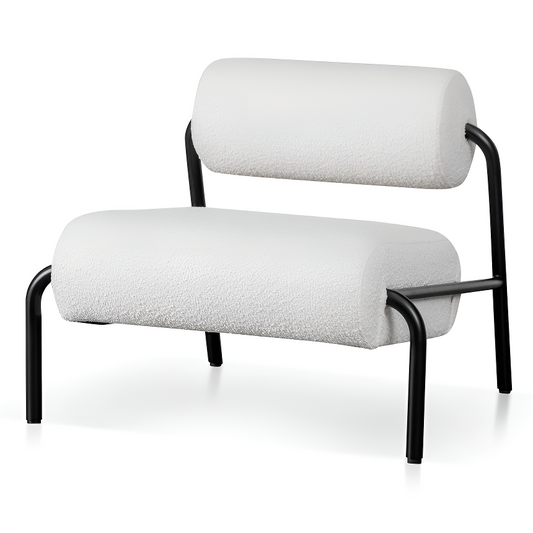 Vortex White Boucle Lounge Chair