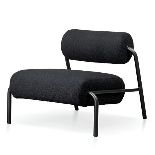 Vortex Black Boucle Lounge Chair