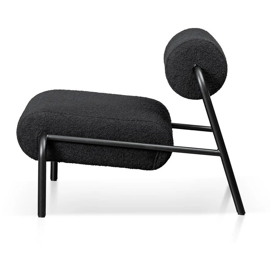 Vortex Black Boucle Lounge Chair